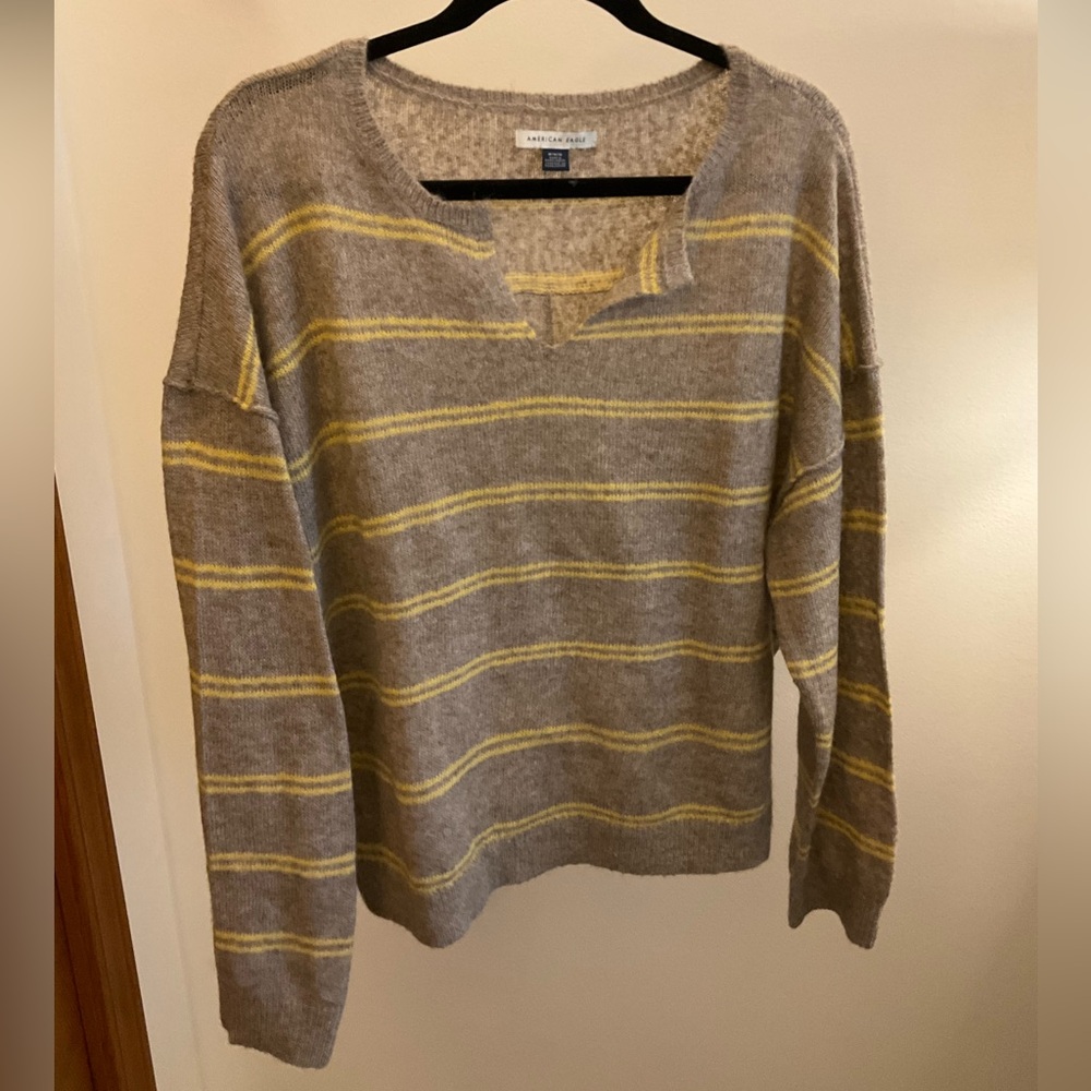 AE Notch-Neck Lightweight Sweater